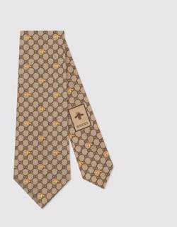 Gucci GG bees silk tie. 2 Gucci GG bees silk tie. 2