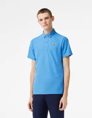 Lacoste Men's SPORT Textured Breathable Golf Polo
