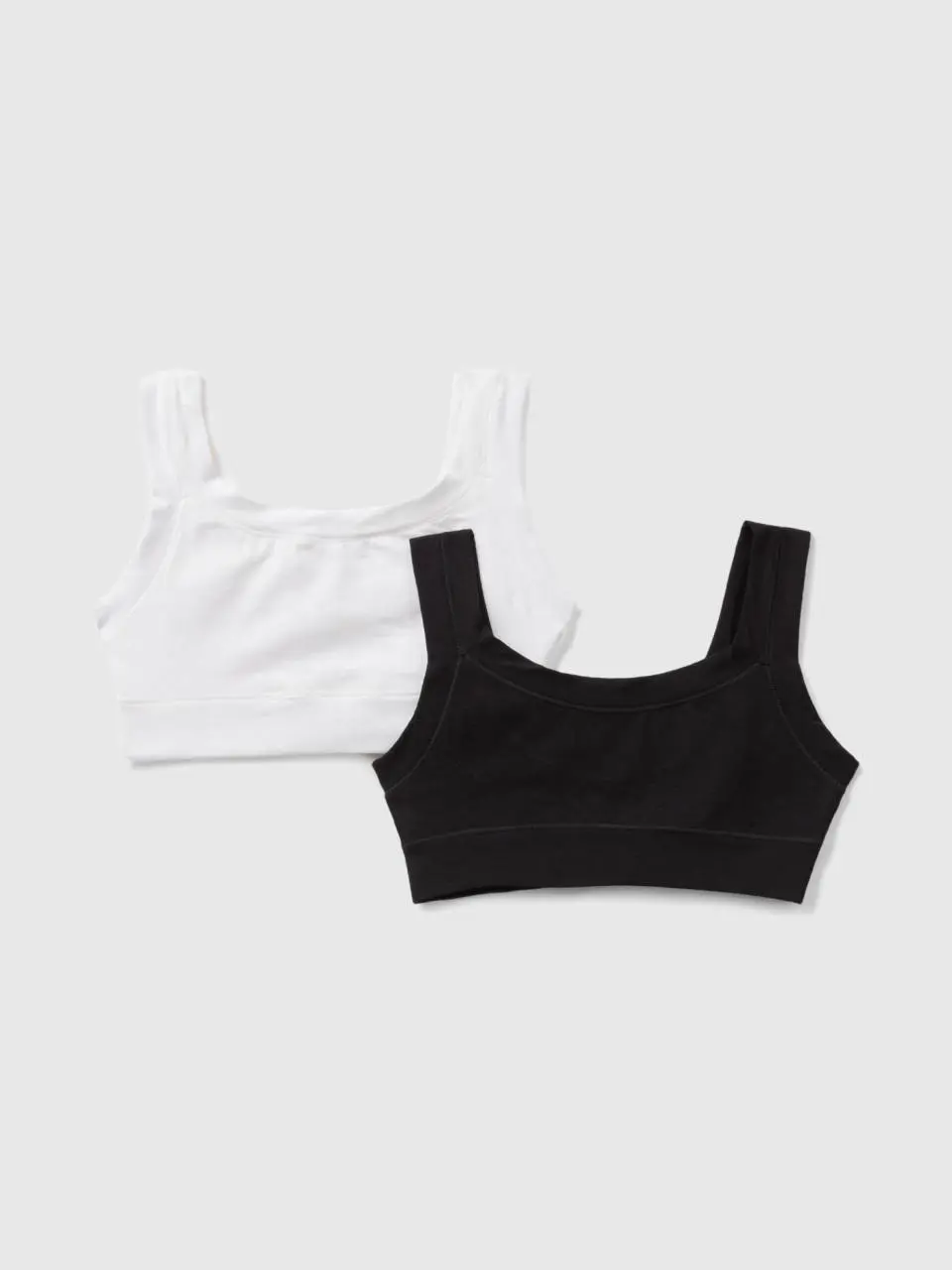 Benetton two super stretch organic cotton tops. 1