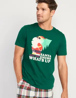 Matching Holiday Graphic T-Shirt for Men green