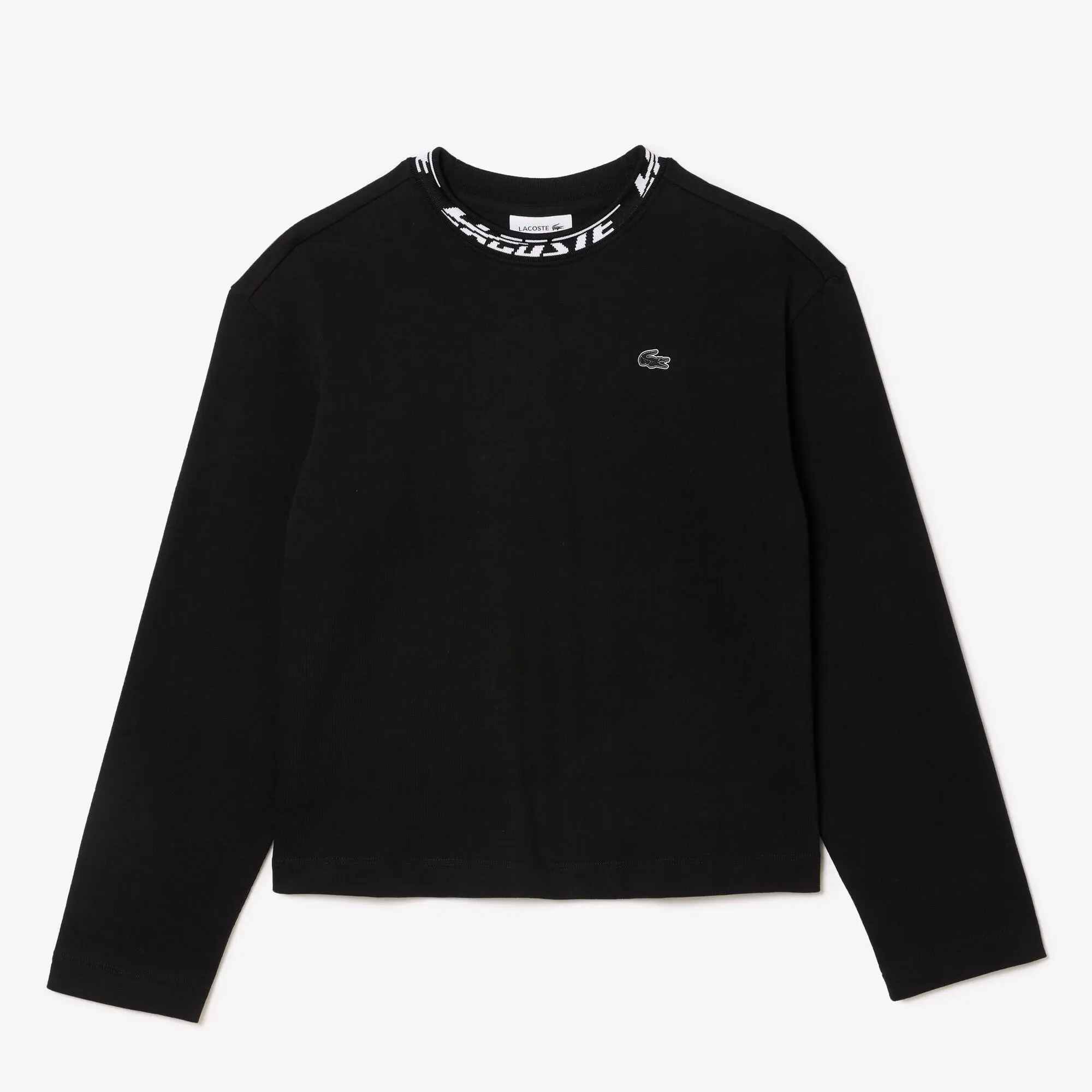Lacoste Women’s Lacoste Logo Collar Oversized T-Shirt. 2