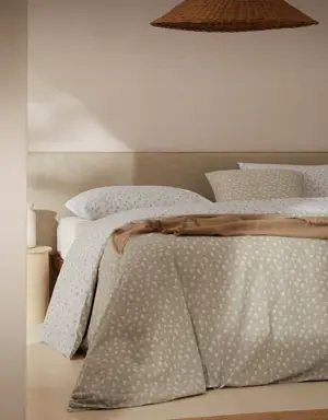 Wendbarer Baumwoll-Bettbezug mit Blumenmuster für 90 cm Bett