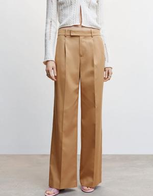 Wideleg lyocell trousers