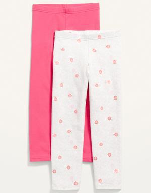 Old Navy Built-In Tough Jersey-Knit Crop Leggings 2-Pack for Girls pink