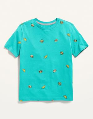 Softest Printed Crew-Neck T-Shirt for Boys yellow