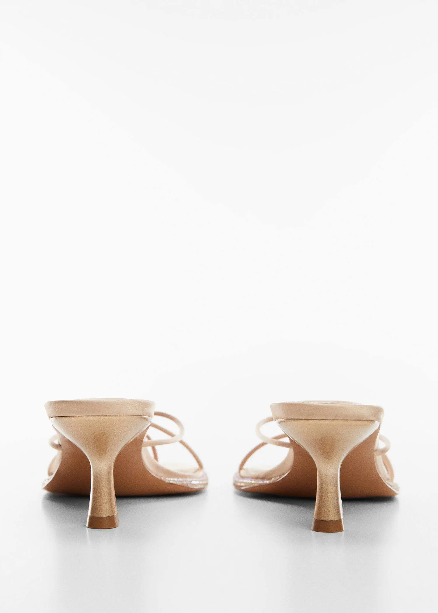 Mango Heeled sandals with rhinestone detail. 3