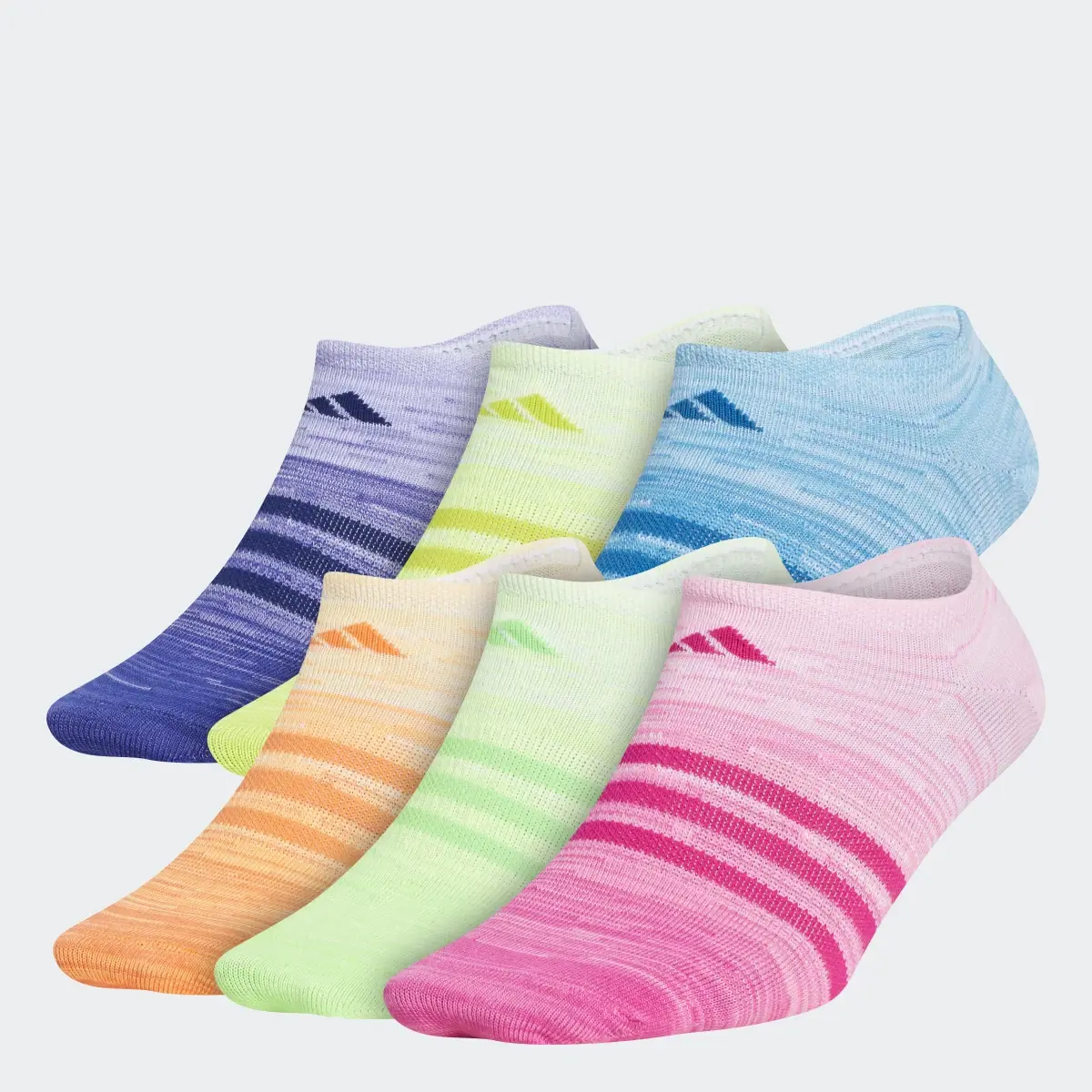 Adidas Superlite Multi Space-Dye No-Show Socks 6 Pairs. 1