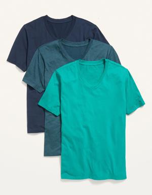 Old Navy Soft-Washed V-Neck T-Shirt 3-Pack for Men green