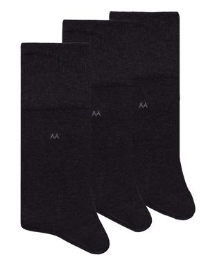Pamuklu Antrasit Üçlü Çorap Seti
