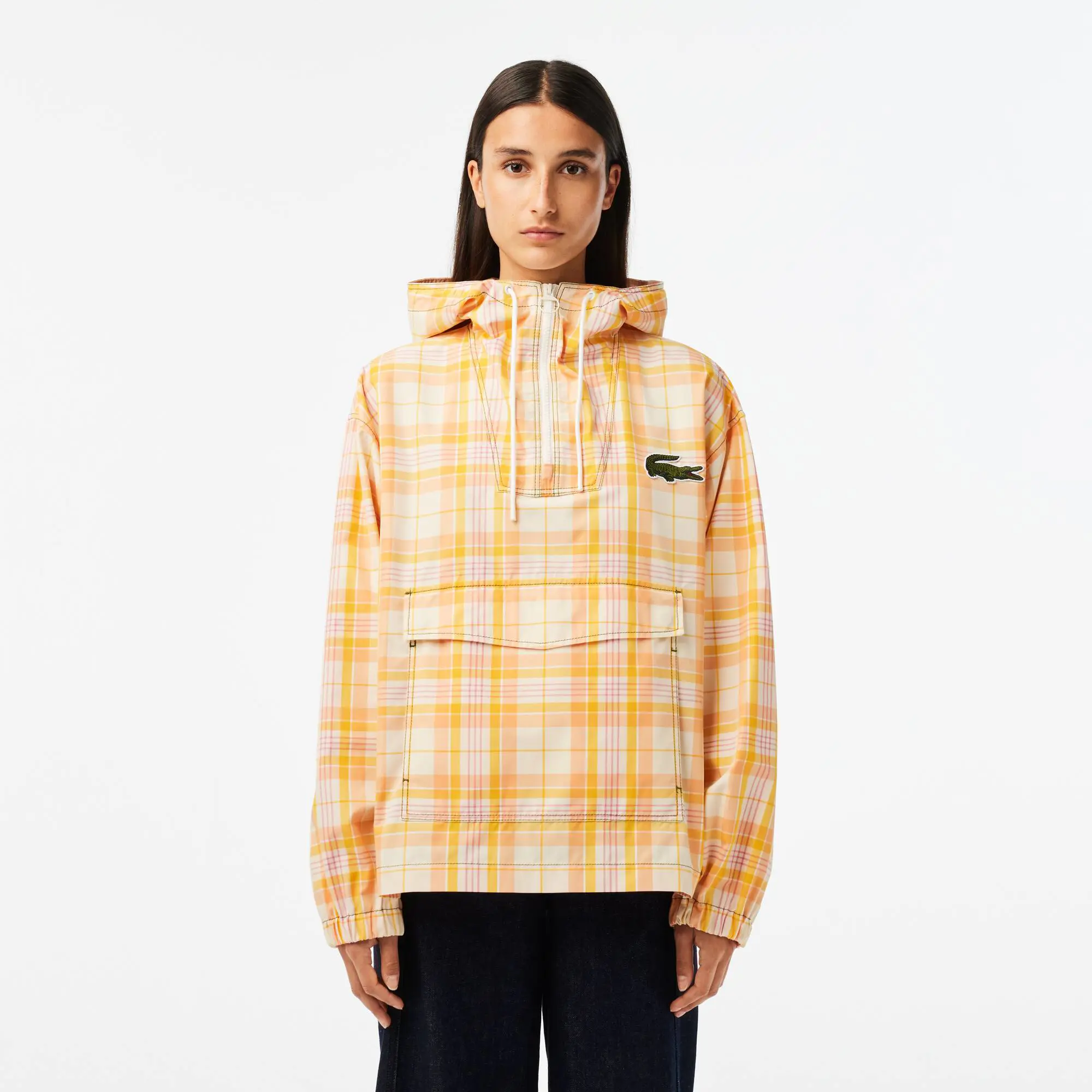 Lacoste Women’s Checked Pull-Over Jacket. 1