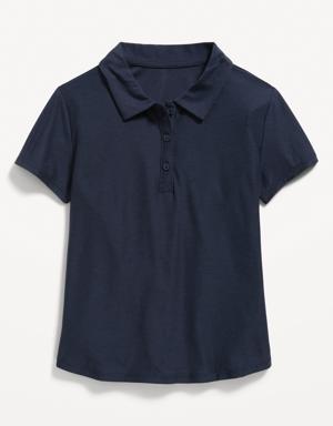Old Navy Cloud 94 Soft School Uniform Polo Shirt for Girls blue