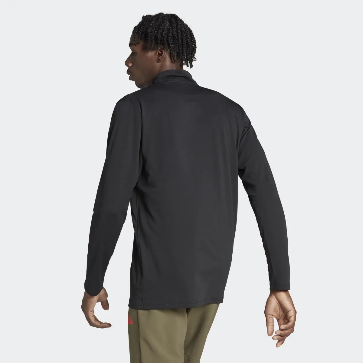 Adidas Train Essentials Seasonal Training 1/4-Zip Long Sleeve Tee. 3