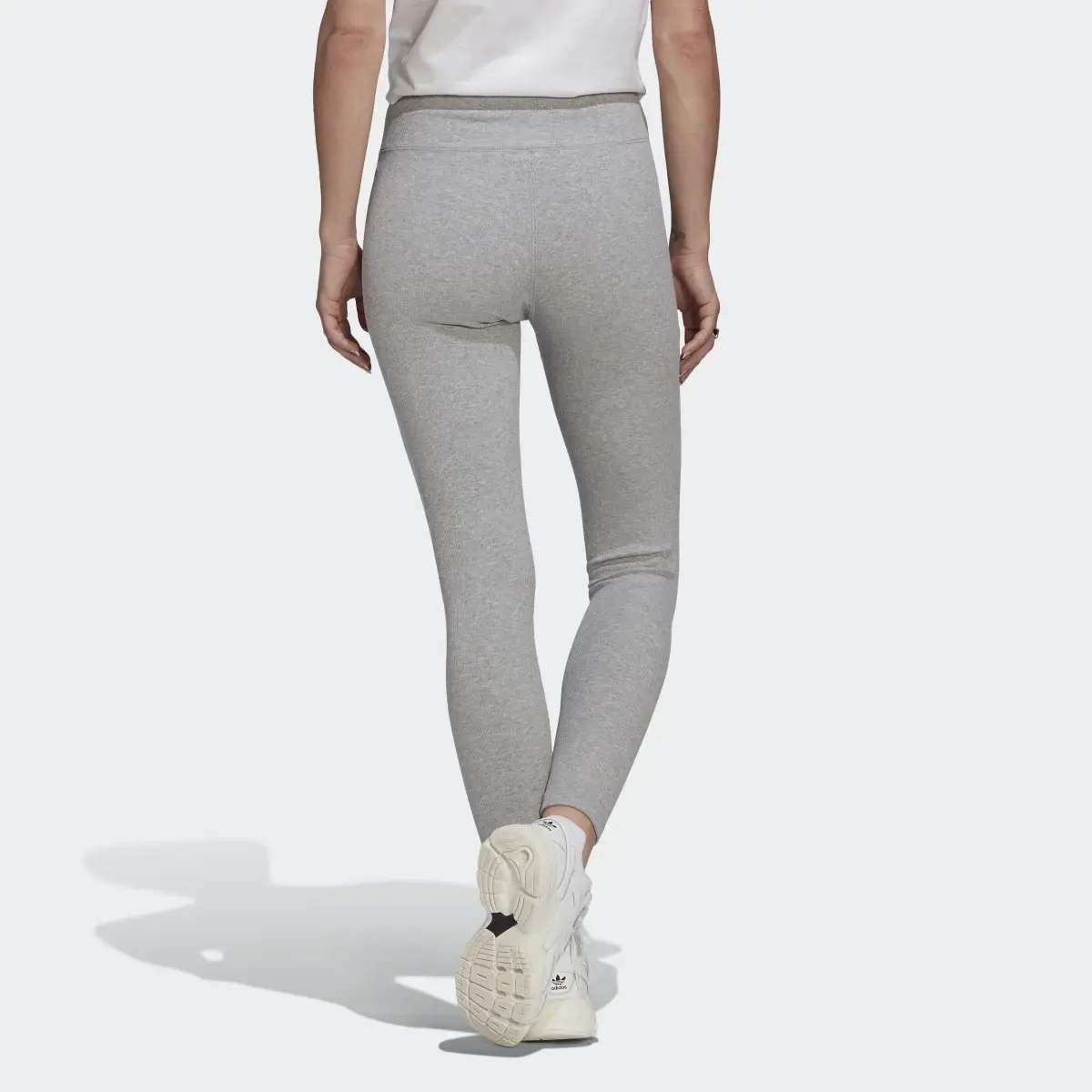 Adidas Adicolor Essentials+ Ribbed 7/8 Length Leggings. 2