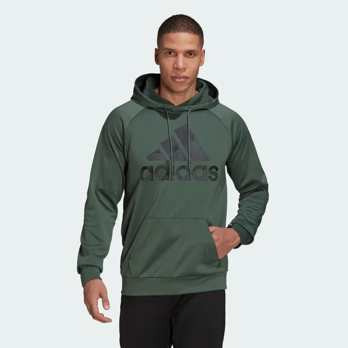 Adidas AEROREADY Game and Go Big Logo Hoodie. 2