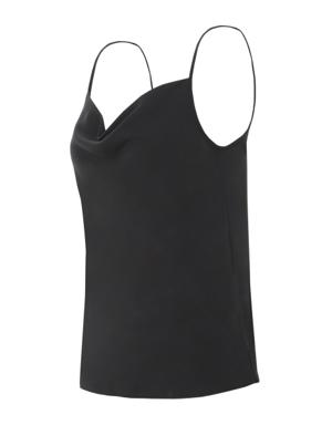 Gizia Black Blouse With Cowl Neckline. 2 Gizia Black Blouse With Cowl Neckline. 2