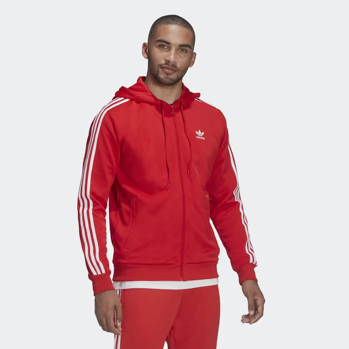 Adidas Adicolor Classics Hooded Full Zip Track Jacket. 2