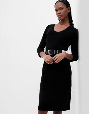 Crochet Midi Dress black