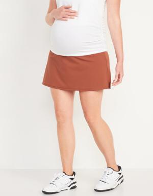 Old Navy Maternity Rollover-Waist PowerSoft Skort red