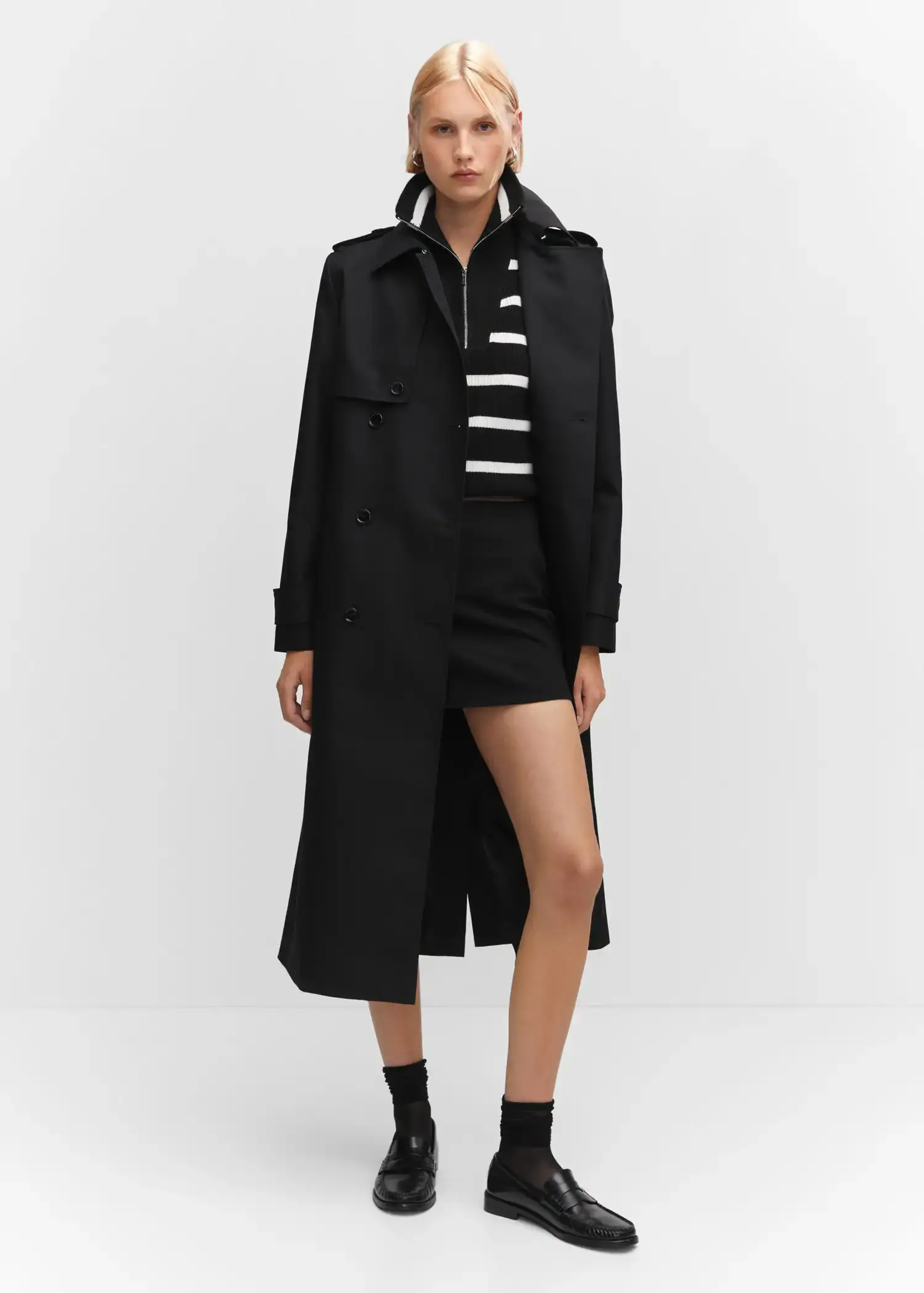Mango Waterproof double-breasted trench coat. 3