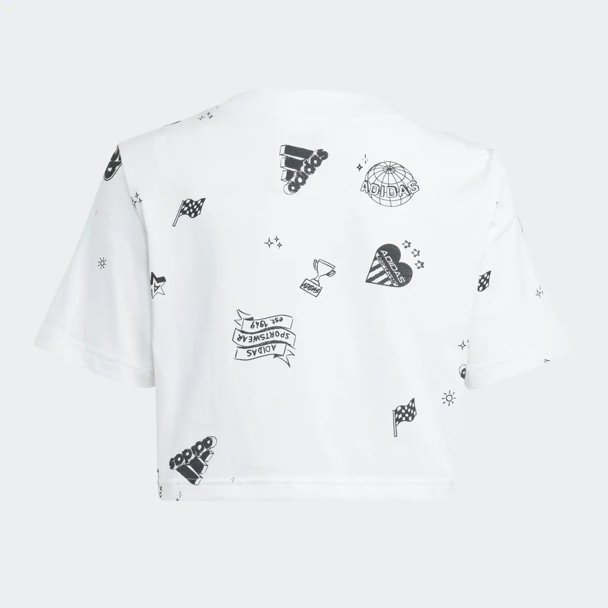 Adidas T-shirt court imprimé intégral Brand Love Enfants. 2