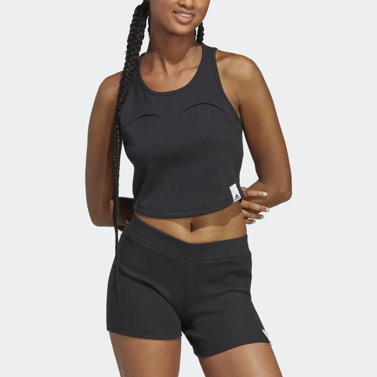 Adidas Lounge Rib Tank Top. 1