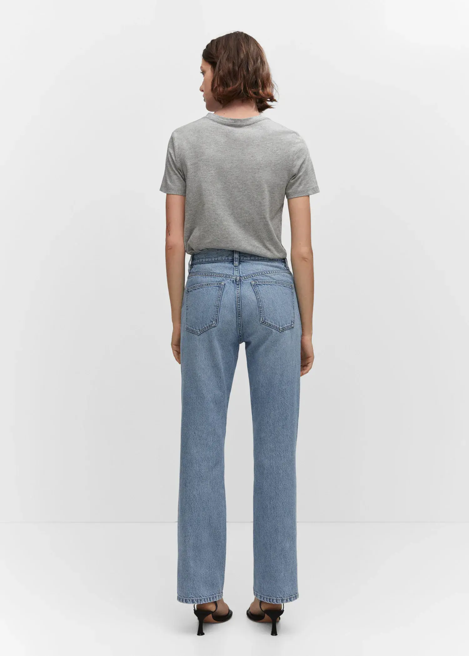 Mango Gerade Jeans mit mittlerem Bund. 3