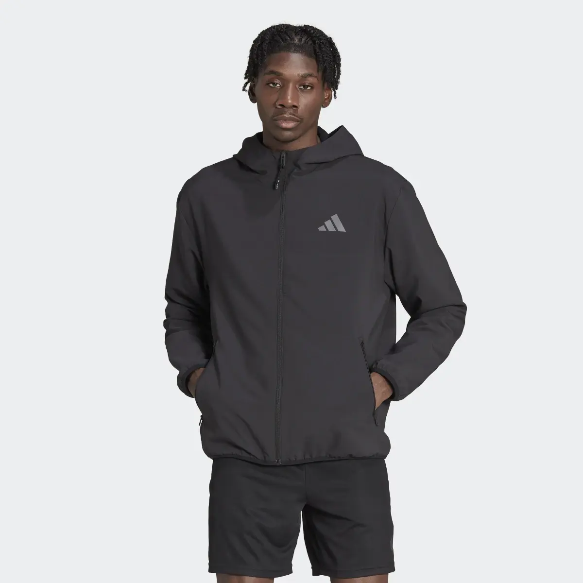 Adidas Train Essentials Seasonal Training Light Jacket. 2