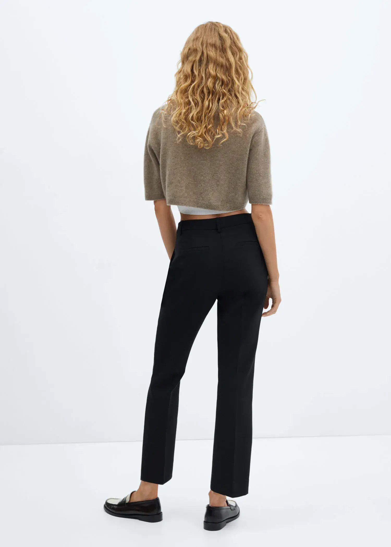 Mango Straight ankle-length trousers. 3