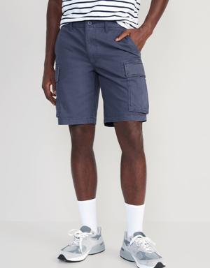 Relaxed Lived-In Cargo Shorts for Men -- 10-inch inseam blue