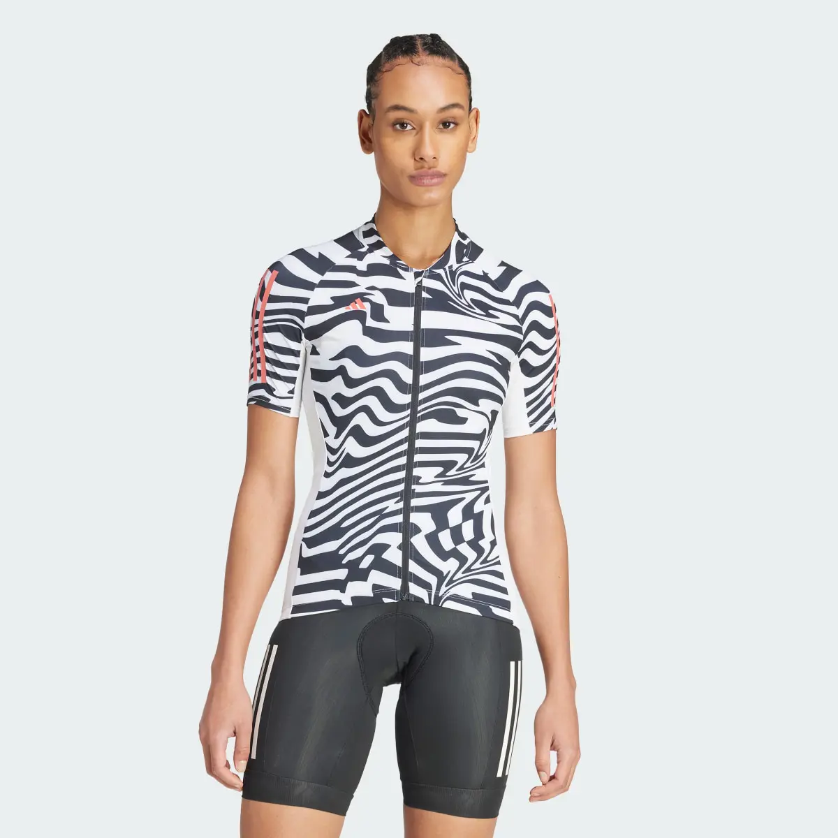 Adidas Essentials 3-Stripes Fast Zebra Cycling Jersey. 2