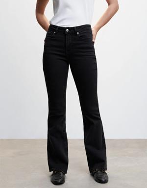 Flared-Jeans mit mittlerer Bundhöhe