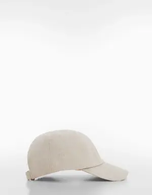 Embroidered cotton visor cap