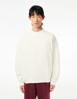 Lacoste Extraweites Sweatshirt aus Baumwolle mit Stickerei