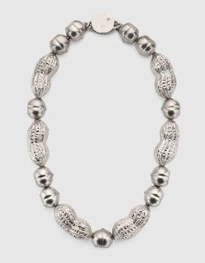Interlocking G necklace with hazelnut and peanut charms