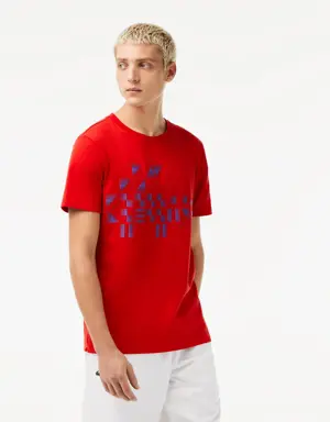 T-shirt homme Lacoste SPORT x Novak Djokovic avec imprimé
