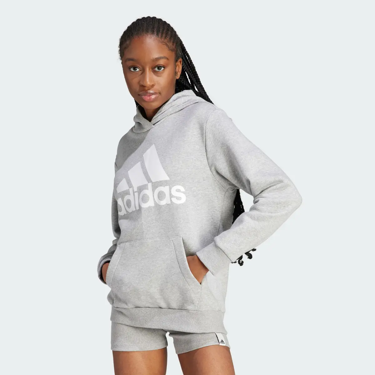 Adidas Essentials Logo Boyfriend Hoodie. 2