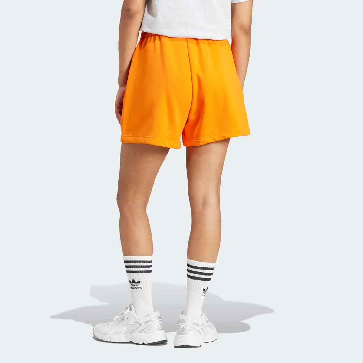 Adidas Pearl Trefoil Loose Fit Shorts. 2