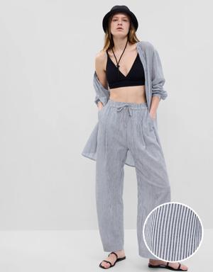 Gap Airy Wide-Leg Pants blue