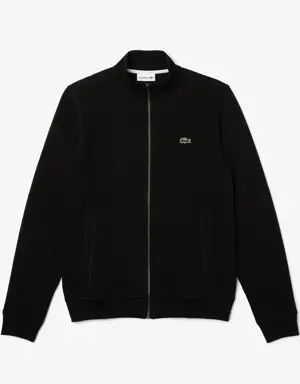 Men's Zip-Up Piqué Fleece Jacket