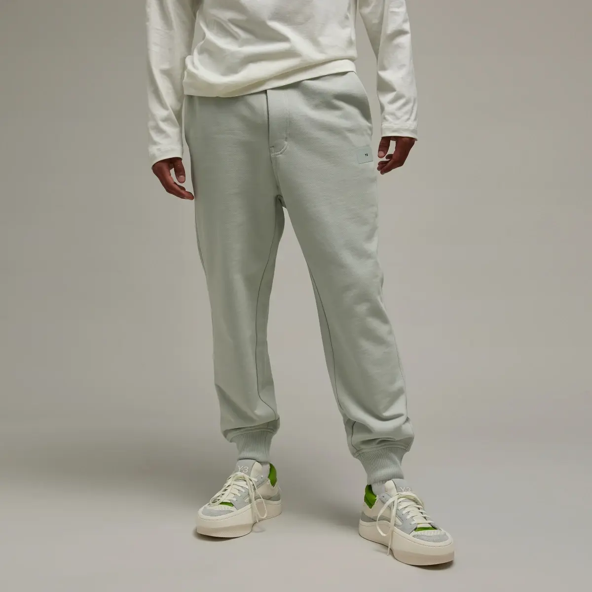 Adidas Pantalon à revers en molleton de coton bio Y-3. 1