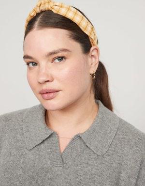Fabric-Covered Headband For Women yellow