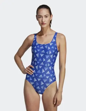 Allover Print Sportswear Swimsuit