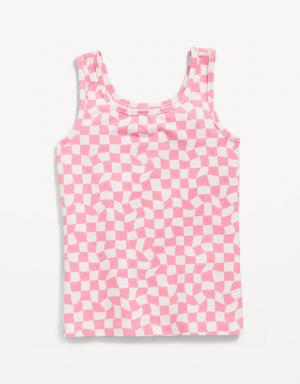 Old Navy Printed Fitted Tank Top for Girls multi