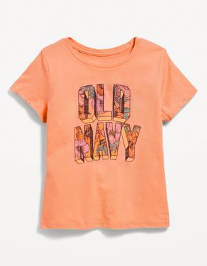 Old Navy Short-Sleeve Logo-Graphic T-Shirt for Girls pink