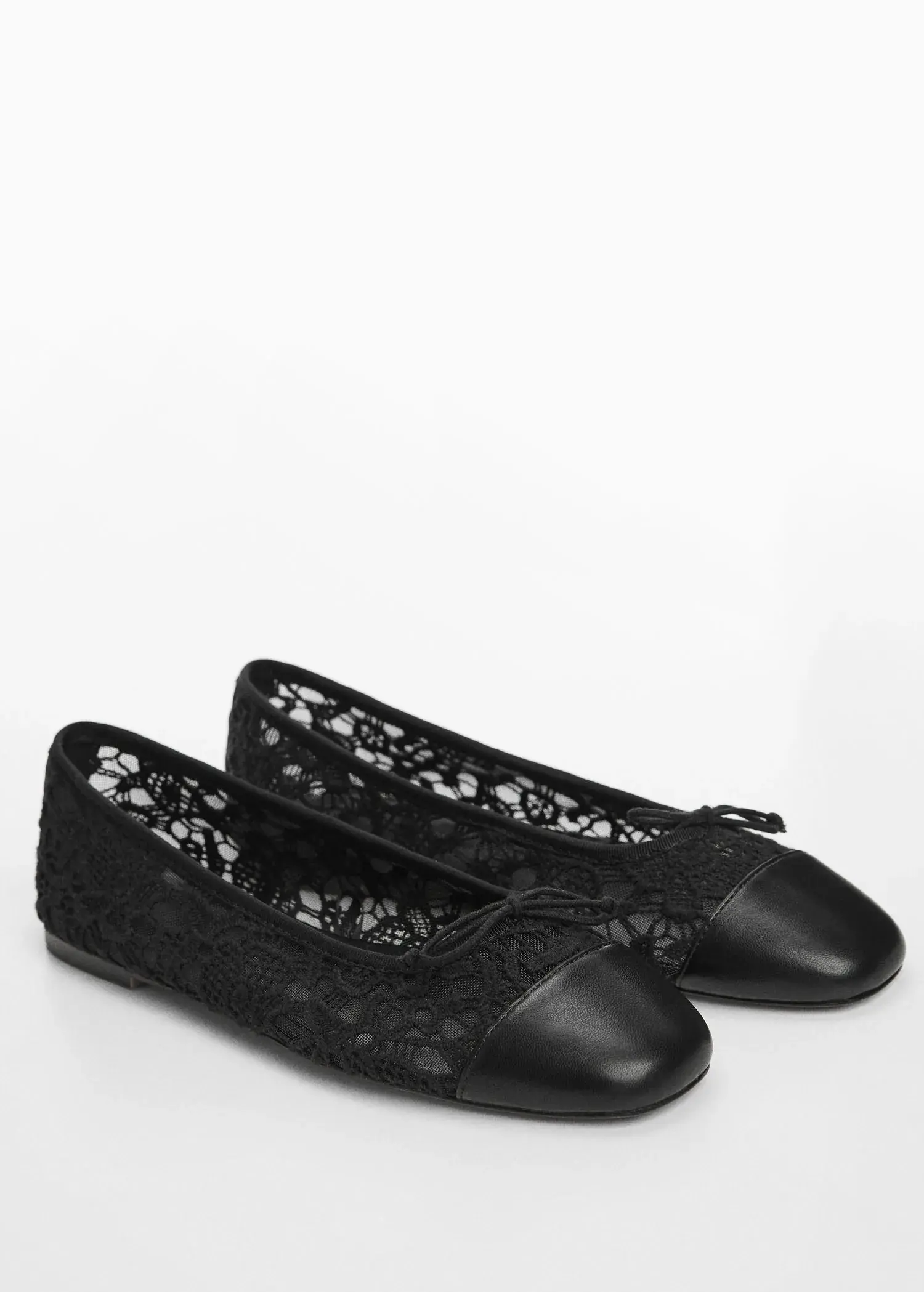 Mango Lace ballerinas with bow. 3