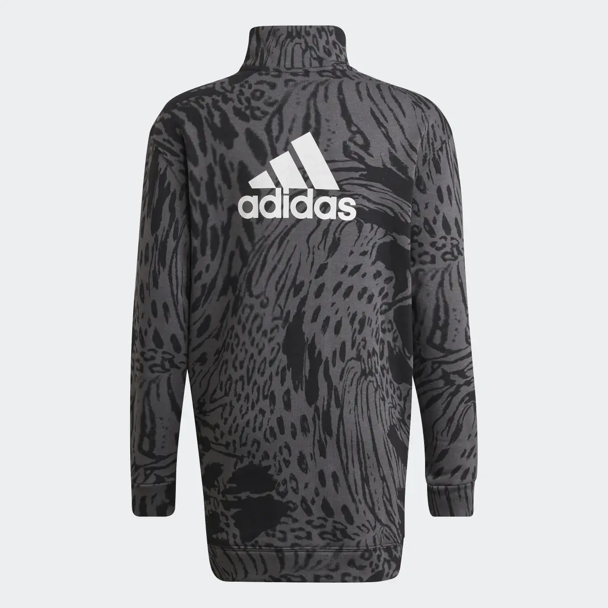 Adidas Robe à demi-zip en coton coupe ample imprimé animal Future Icons Hybrid. 2