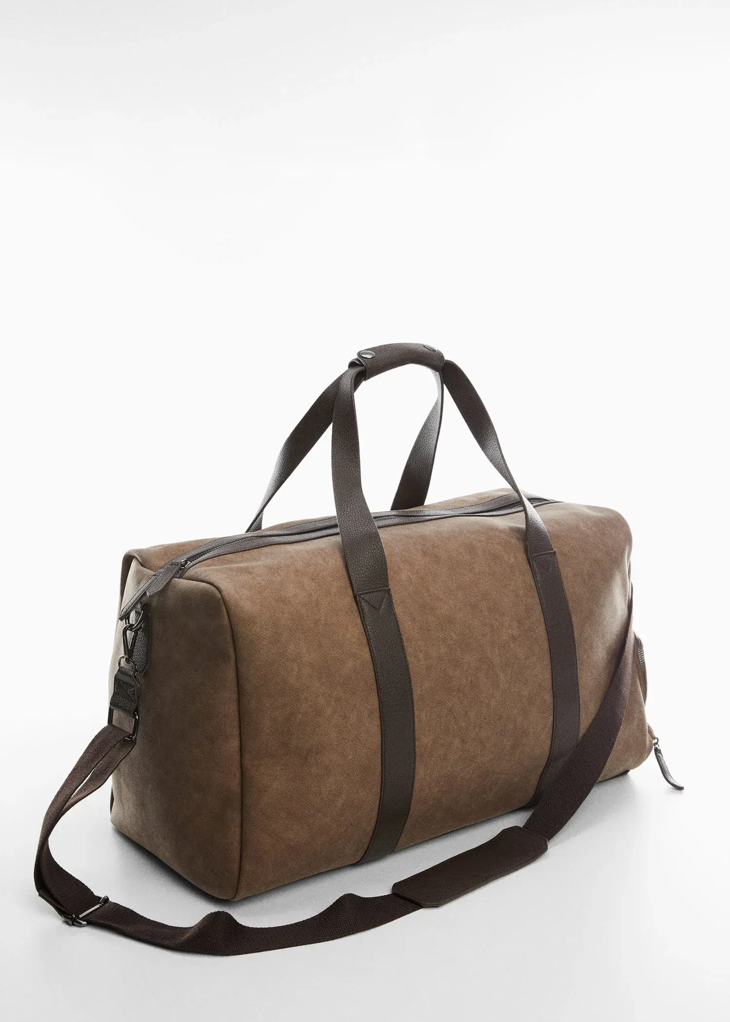 Mango Leather-effect travel bowling bag. 2