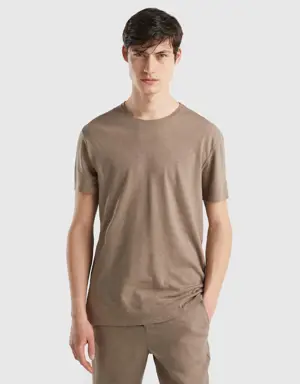 t-shirt in linen blend