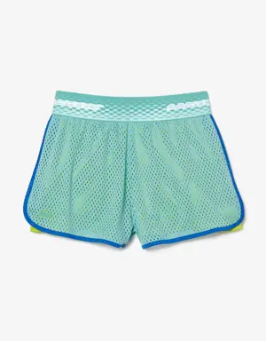 Women’s Lacoste Tennis Shorts with Built-in Undershorts