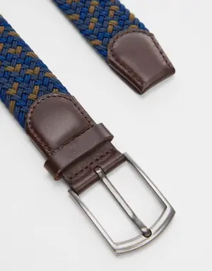 Braided elastic coloured belt